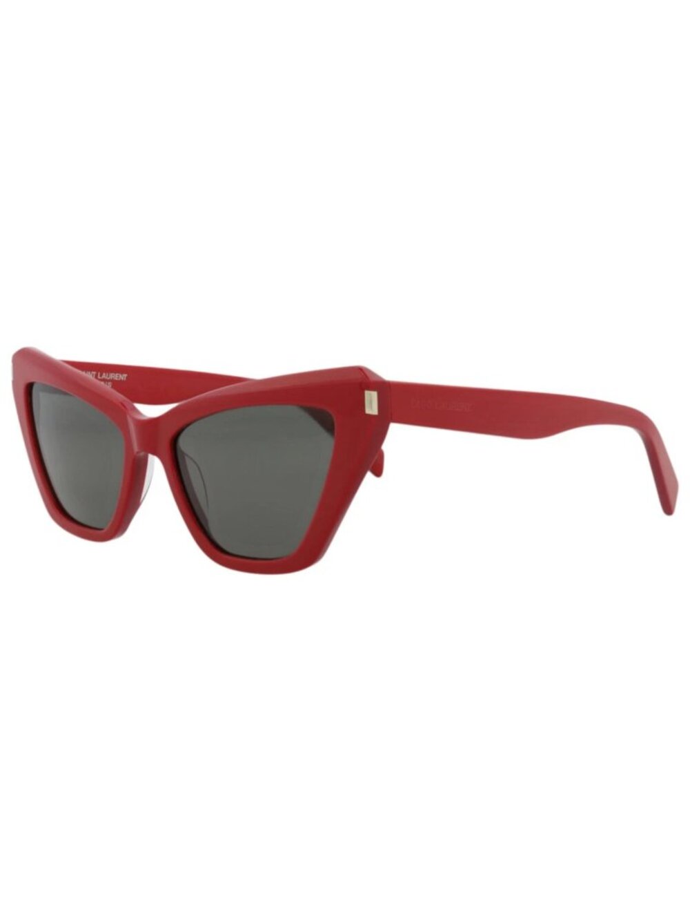 New Saint Laurent Women's Sunglasses Cat Eye Acetate Frame Red Red Grey